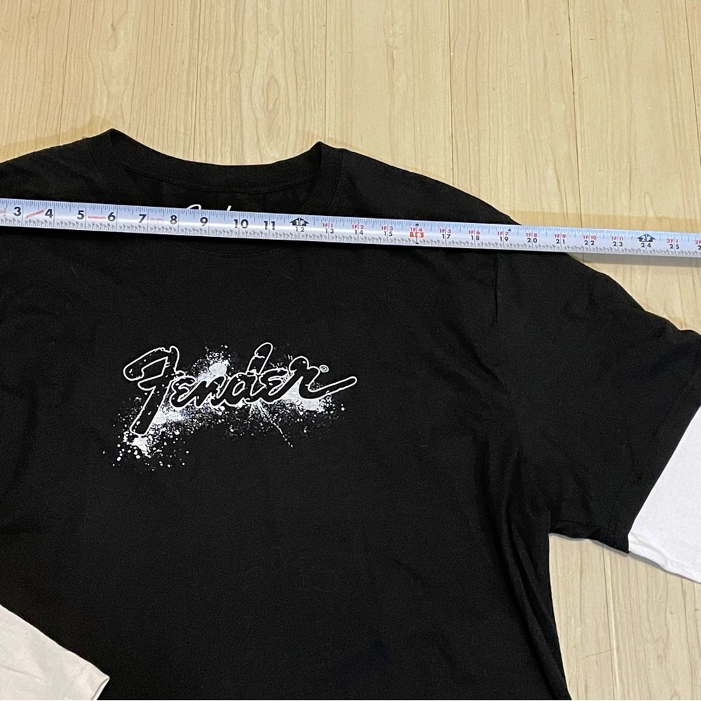 NWT Fender Rock and Roll Lifestyle Black and White Long Sleeve T-Shirt Size  XXL - Picture 7 of 16